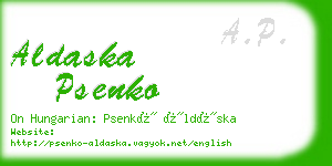 aldaska psenko business card